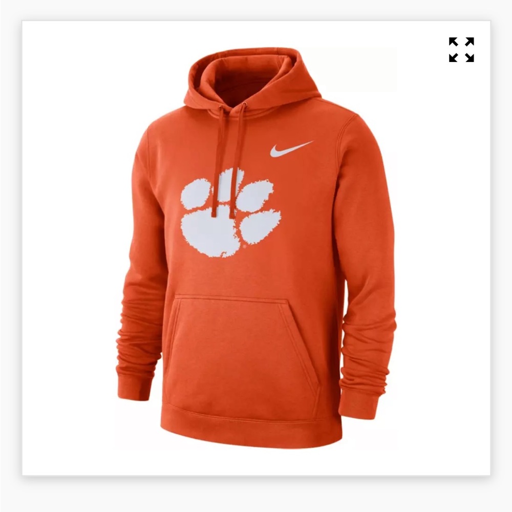 Nike Clemson tigers orange club fleece pullover hoodie